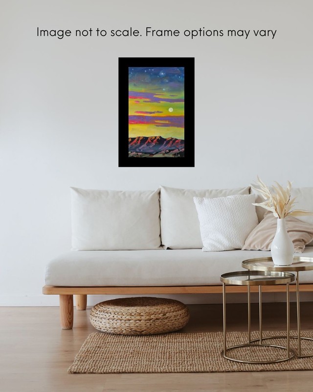 Impressionism Arizona Sky Purple Mountains Thick Paint Landscape Art Painting WH gallery