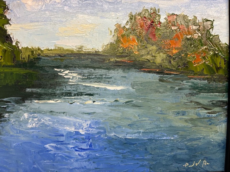 Original Landscape Oil Painting 11×14 (Palette Knife Painting)