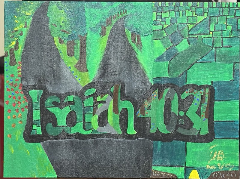 Isaiah 40:31 Masterpiece By Jason Bonilla 18x 24 Canvas Painting Panel