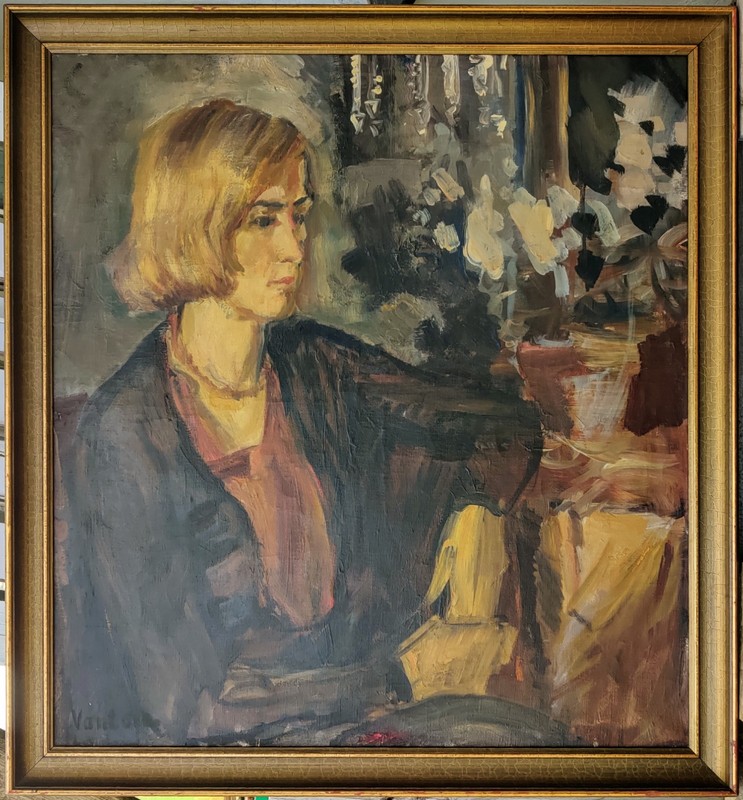 Mogens Vantore (1895-1977): PORTRAIT OF A WOMAN, original oil painting