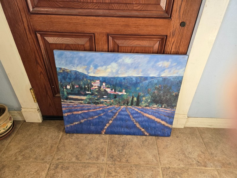 Lavender fields- painting 28″ X 22″ on canvas -Reproduction -REDUCED SHIPPING