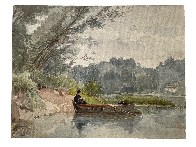 Armand BERNARD (1829-1894) – GRAND PRIX DE ROME – Woman in a Boat