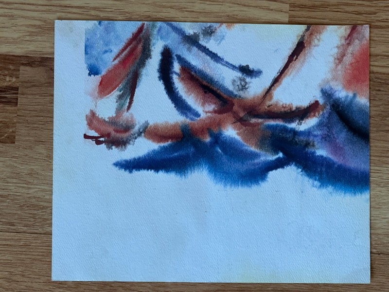 ALICE GUZMAN ORIGINAL WATERCOLOR PAINTING 9" X 7" NEW MEXICO ARTIST 1980'S gallery