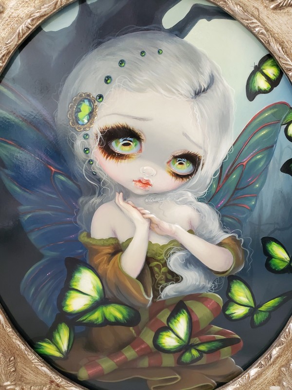 Absinthe Butterflies Jasmine Becket-Griffith ORIGINAL PAINTING big eyes pop art gallery