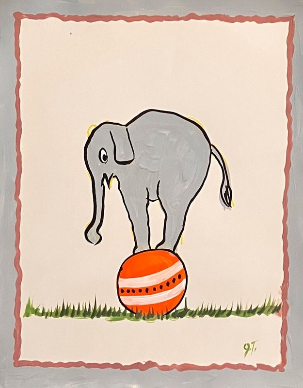 John Taylor ELEPHANT PAINTING – NOW $5