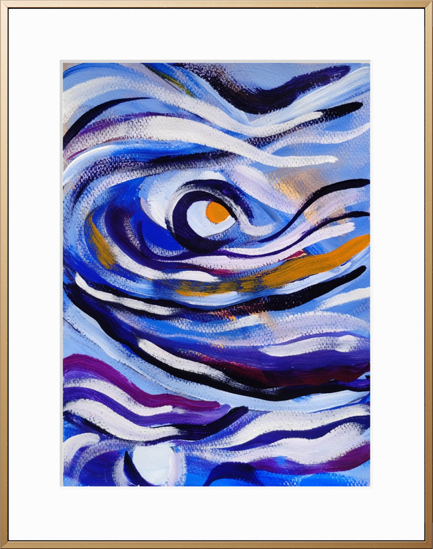 Abstract Non Representational 11×14 Original Acrylic Paper Art Wall Decor