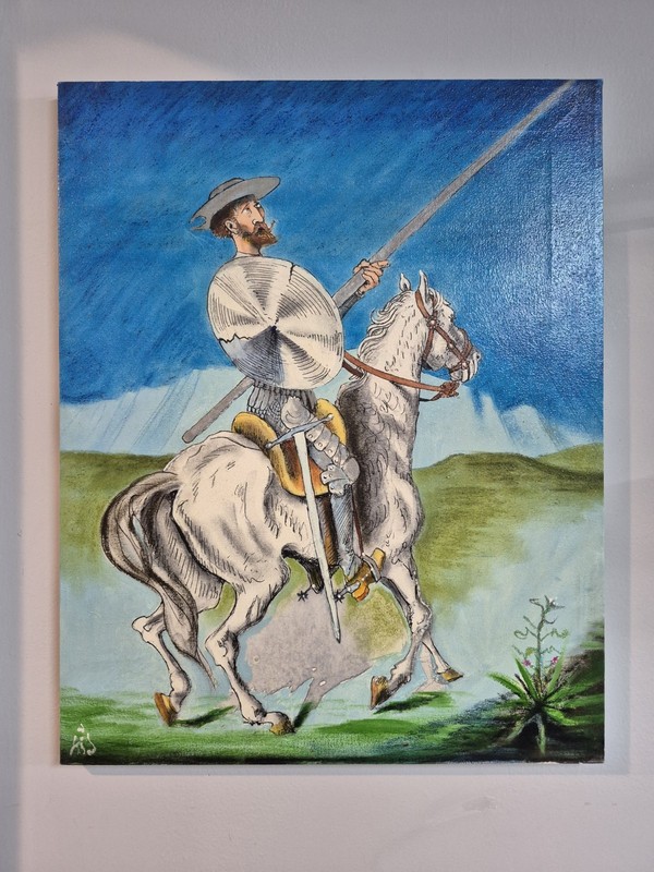 Vintage Famous Carlos Kis Signed Realism Canvas Painting