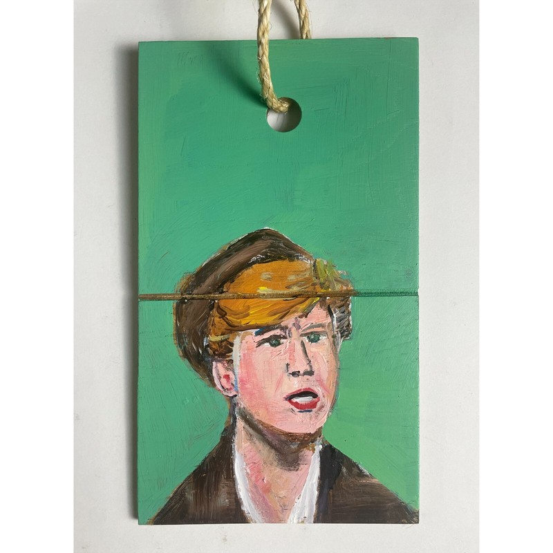 Kevin Morton - Acrylic on Upcycled Wood 10.75x6in @elsantosworld Sergio Santos