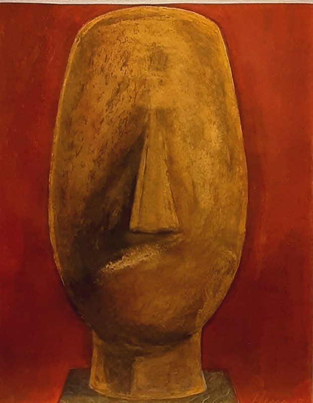 oil on paper painting