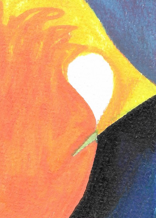 ACEO ATC CARD «Prophecy 26» REASOR Original Abstract Hand Made Painting 2.5×3.5