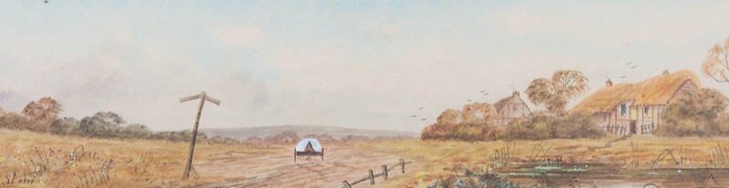 H.K. Stone - Early 20th Century Watercolour, Pony and Trap gallery