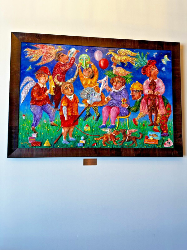 Mark Kanovich- Carnival- Original Ceramic on wood