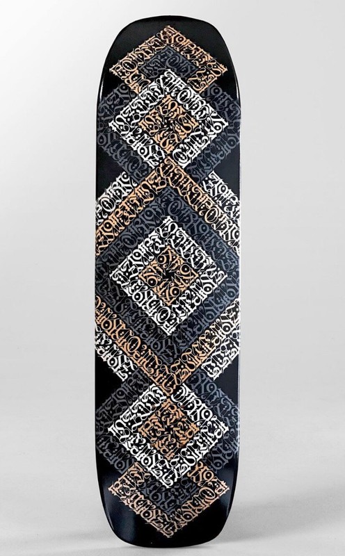 Cryptik Hand Painted Skateboard, like Retna Kaws Invader Hebru Brantley Warhol