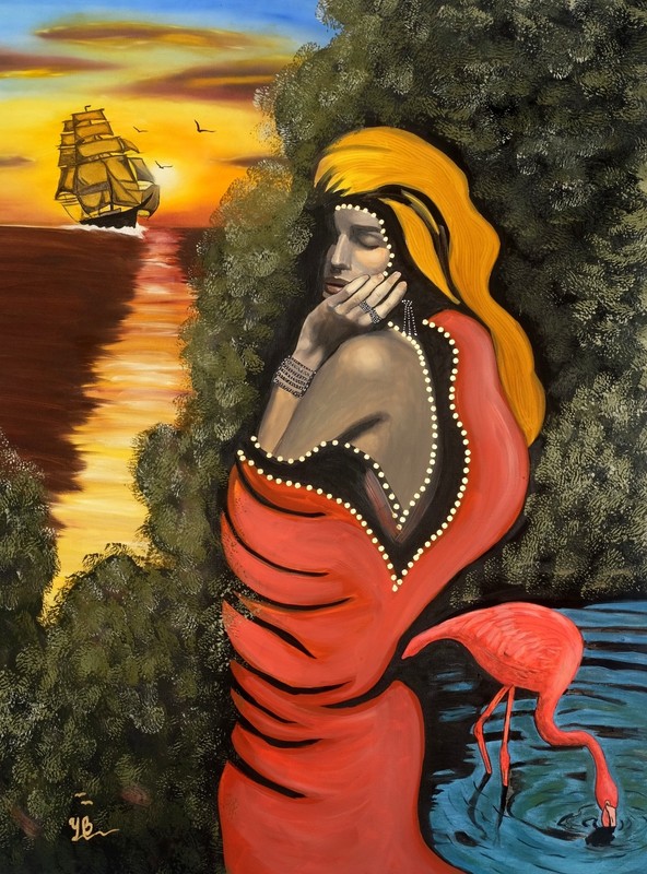 Art, Painting, «Farewell» – Giclee on Canvas 22″x 30″ LTD by Yelena Berzon