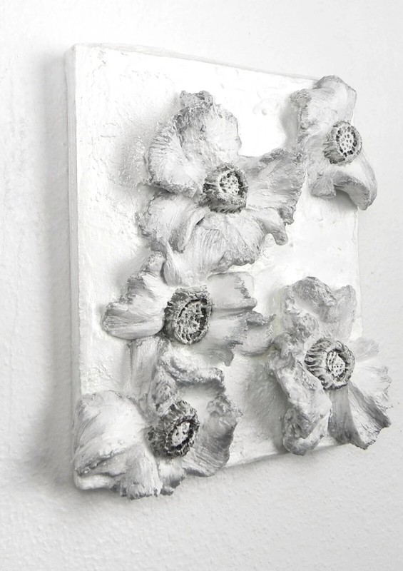 Sculptured Flower Painting, 3D Art Painting, BOHO, Cottage Core High Relief art