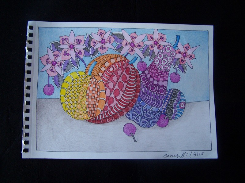 ORIGINAL OOAK COLOR PENCIL PAINTING STILL LIFE PAGES FROM MY SKETCHBOOKS