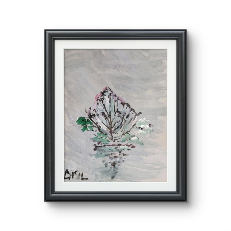 Abstract Expressionist Original Painting Canvas, Boat In Water gallery
