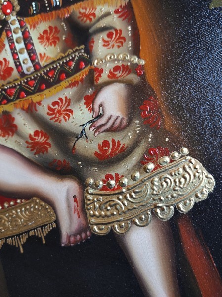 The Child of the Thorn, Original oil painting on canvas, Cuzco School painting gallery
