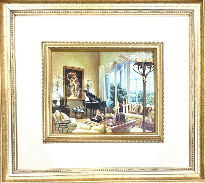 S.H Lee Original Oil Painting by listed artist “The piano”