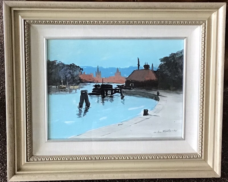 Andres Morillo, Original Watercolor Painting, “Morning at Dartford England”