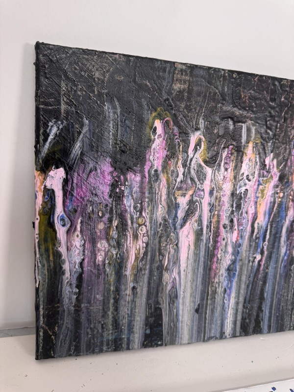 Vibrant Abstract Acrylic Pour Painting - Modern Wall Art - Resin Coated gallery