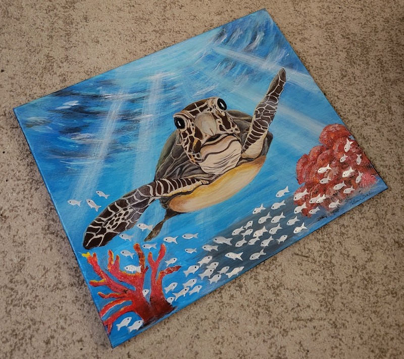 Original Acrylic Sea Turtle Painting. Underwater Life gallery