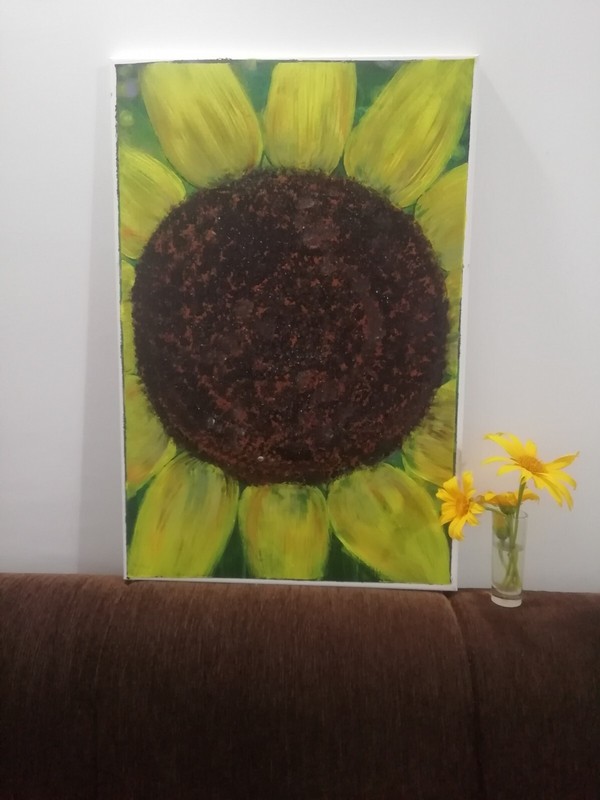 Hand Painting Sunflower wall art wall decorations Brush paintings Trending arts