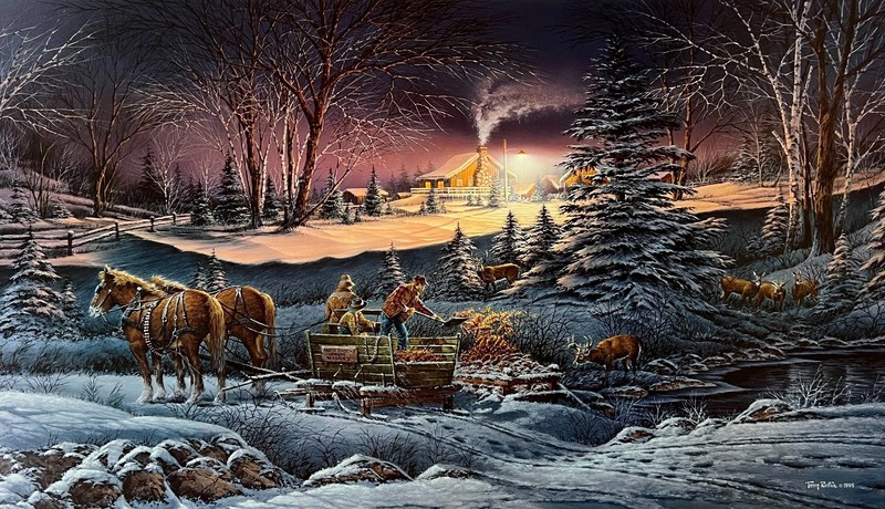 TERRY REDLIN – A HELPING HAND 18.5″ X 32″ S/N LITHOGRAPH w/COA