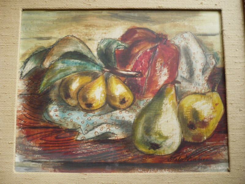 ITALO D'ANDREA, LISTED SANTA BARBARA, OLD CALIFORNIA IMPRESSIONIST MODERN PEARS gallery