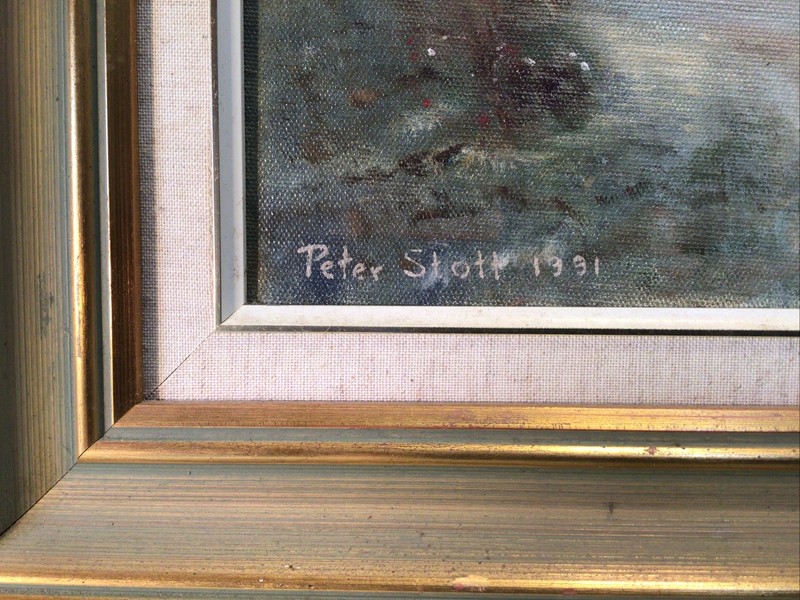 Peter Stott 1991 Misty Morn Framed Oil Painting gallery