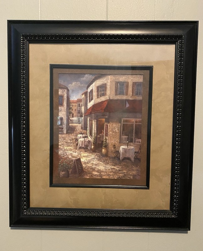 Vivian Flasch “Alberto’s Ristorante” Signed Framed And Matted