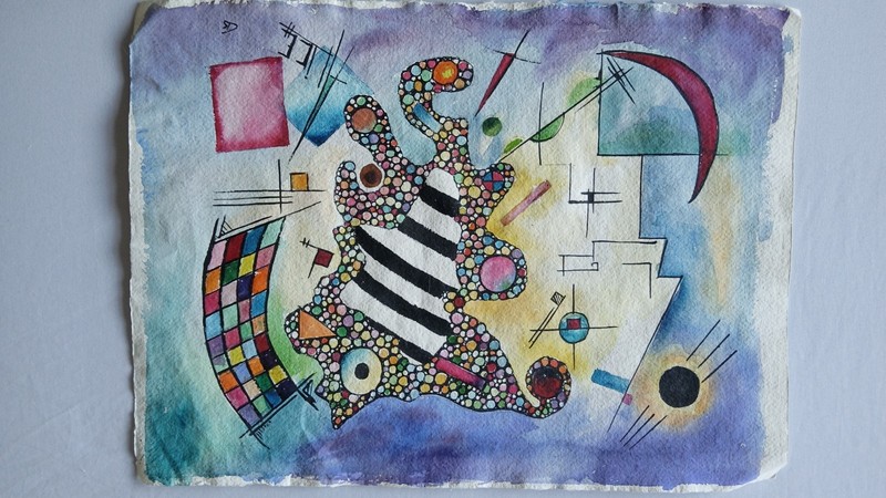 Vasily Kandinsky Painting titled «Yellow, Red, Blue» 1925