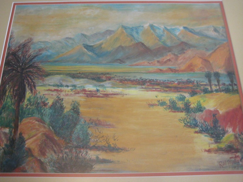 Original Pastel Landscape With Frame Signed By Robert Pharey '59 gallery