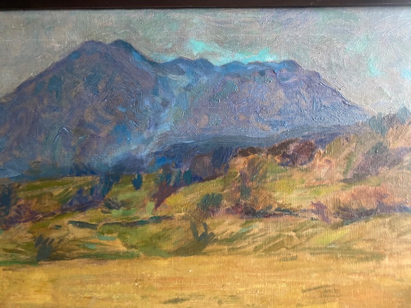 Müller-Wittingen Alpen Sommer Marterl Gipfel Weite Landschaft Antik Um 1920 Öl gallery