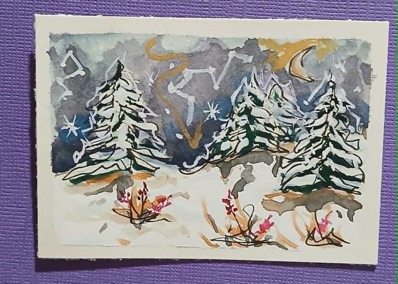 Nowhere Series – Whimsical Watercolor ACEO OOAK Landscape