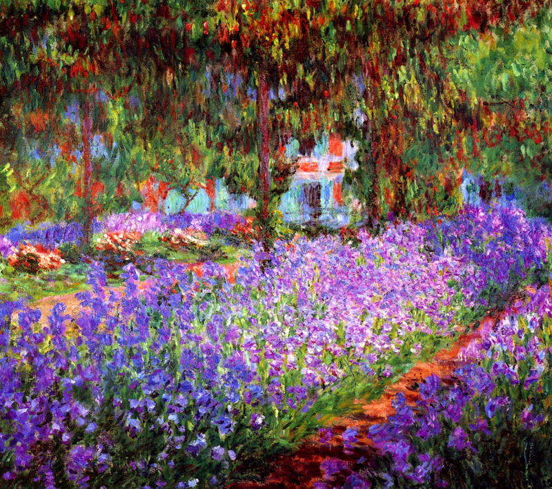 Canvas Print Oil Painting Still Life Impression Lavender garden on canvas L602