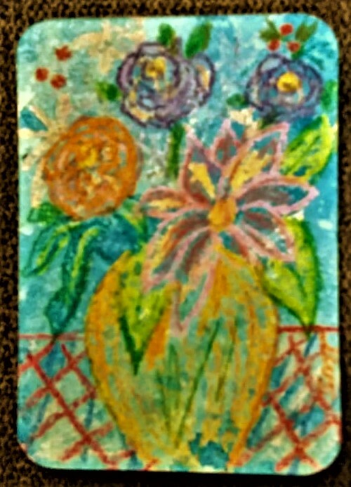 ACEO Still Life Today Mix Media by Award Winning Artist Stacey Torres ART