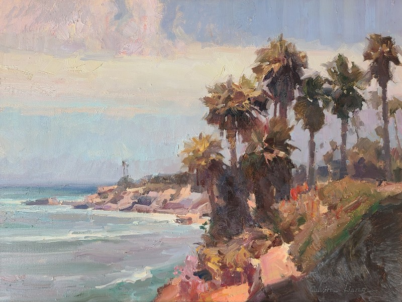 Calvin Liang Original Oil Painting Laguna Beach California Coastal Landscape gallery