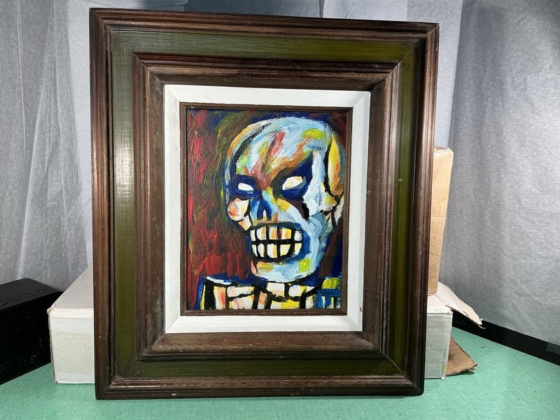 Jack Larson “The Zombie Painter” 8×10 Acrylic On Canvas Zombie Study – 2