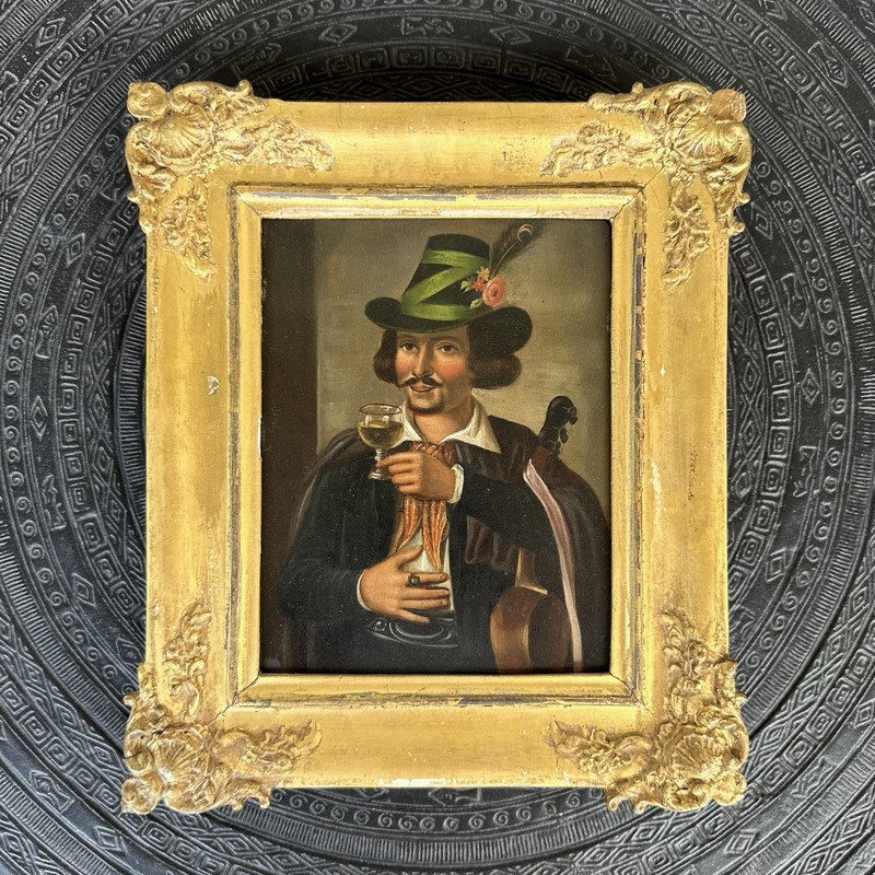Antique Oil Painting “The New Vintage” Attributed to J. Grund c.1886 | Framed