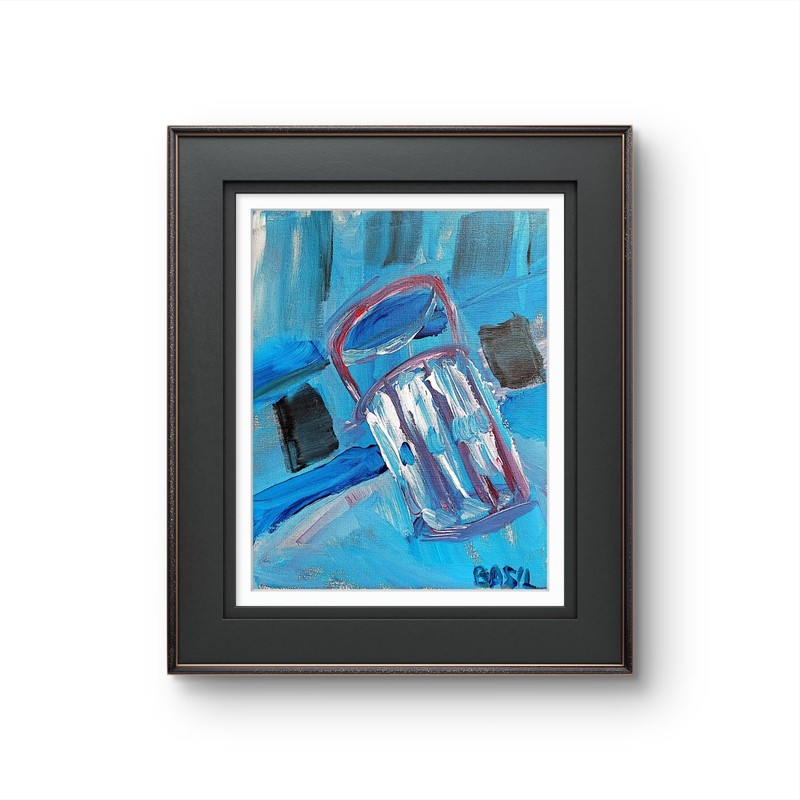 Musicians' Drinking Glass Neo Expressionism Original Artwork on Canvas gallery