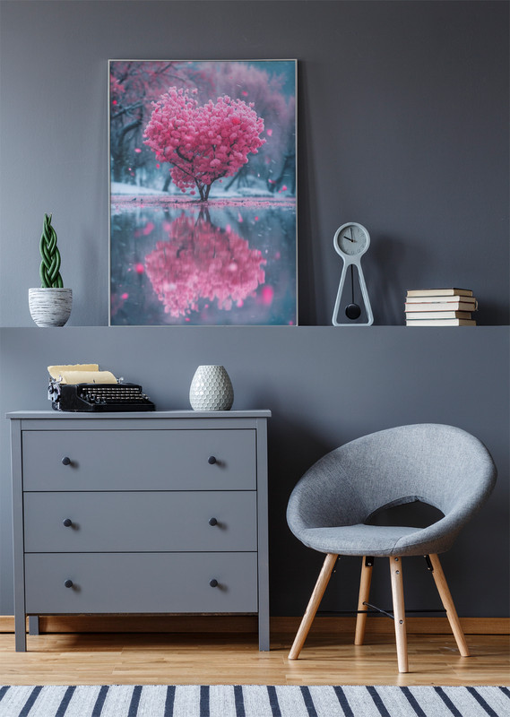 Heart Shaped Lotus Tree - 24" x 36" gallery