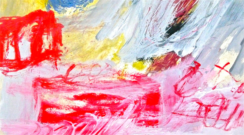 CY TWOMBLY - A SIGNED 1998 ORIGINAL GOUACHE IMPASTO PAINTING, ROME ROMA gallery