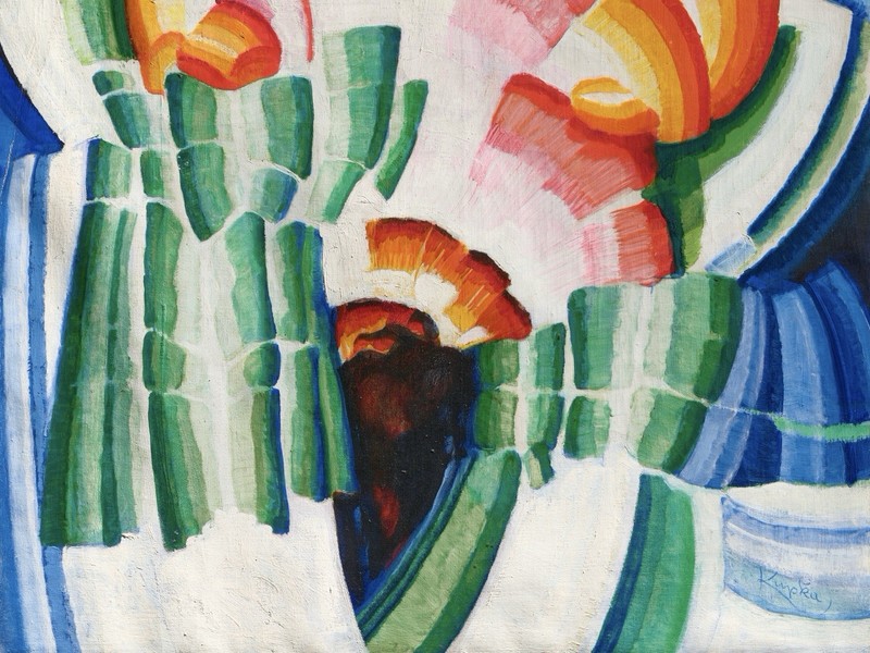 Frantisek Kupka Style Oil Painting Hand Painted Canvas Abstract Art