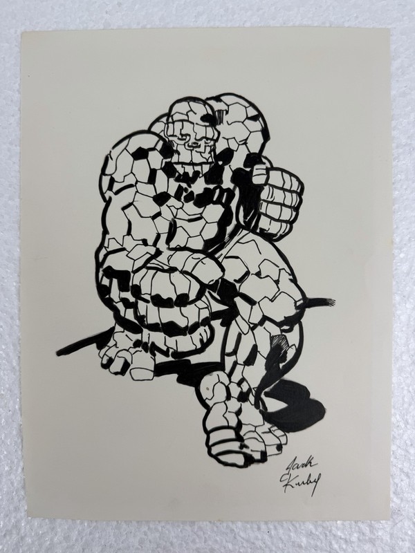 Jack Kirby Drawing on paper signed & stamped