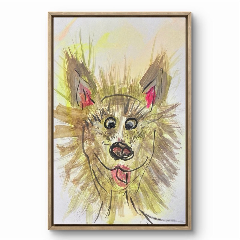 BLESSED#1571 Great Dane Doberman Dog Humor 14x11 Original Paper Modern Abstract gallery