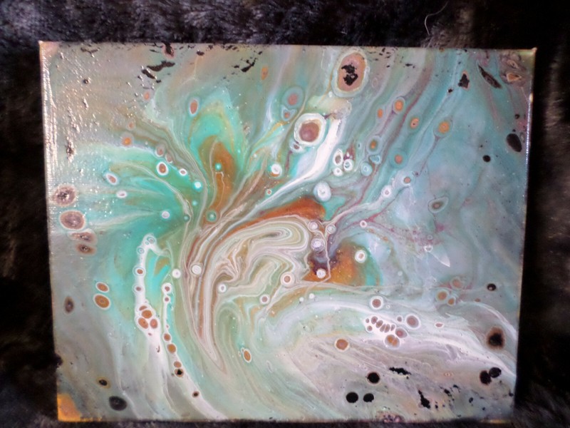 «The Flower» By LMS Acrylic Fluid Art Denver Colorado