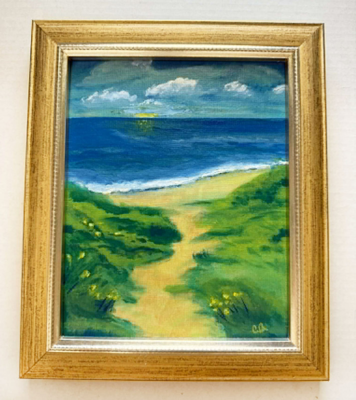 NEW Original Painting Wall Art Framed Signed Seascape Landscape Coastal Beachy gallery