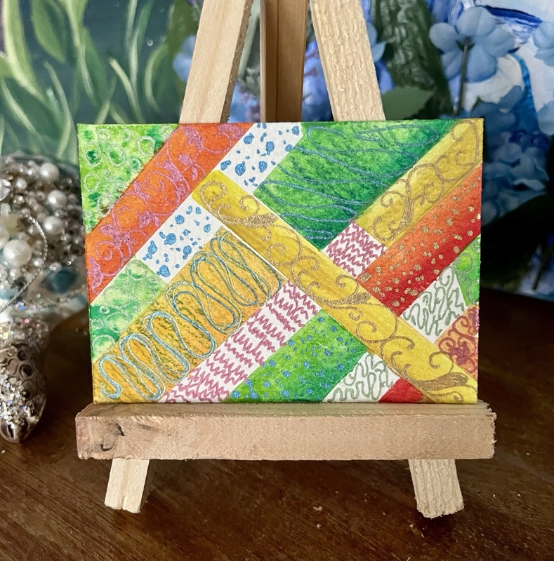ACEO Abstract Mixed Media Watercolor Art Card