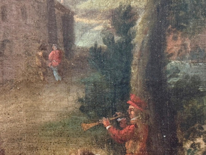 Flwr Pieter Bout Countryfolk in Flanders, a Celebration Oil Painting c1680/1700 gallery